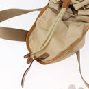 PRADA Backpack Nylon Beige Silver Auth 155293-22