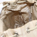 PRADA Backpack Nylon Beige Silver Auth 155293-25