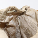 PRADA Backpack Nylon Beige Silver Auth 155293-26