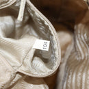 PRADA Backpack Nylon Beige Silver Auth 155293-12