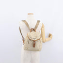 PRADA Backpack Nylon Beige Silver Auth 155293-28