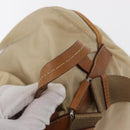 PRADA Backpack Nylon Beige Silver Auth 155293-7