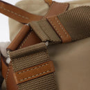 PRADA Backpack Nylon Beige Silver Auth 155293-9