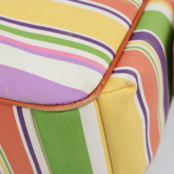 BURBERRY Blue Label Hand Bag Canvas Multicolor Silver Auth 155294