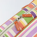 BURBERRY Blue Label Hand Bag Canvas Multicolor Silver Auth 155294-10