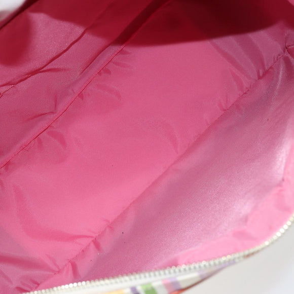 BURBERRY Blue Label Hand Bag Canvas Multicolor Silver Auth 155294