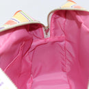 BURBERRY Blue Label Hand Bag Canvas Multicolor Silver Auth 155294-19