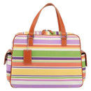 BURBERRY Blue Label Hand Bag Canvas Multicolor Silver Auth 155294-13