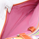 BURBERRY Blue Label Hand Bag Canvas Multicolor Silver Auth 155294-22