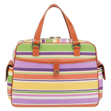 BURBERRY Blue Label Hand Bag Canvas Multicolor Silver Auth 155294 - 0