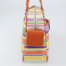 BURBERRY Blue Label Hand Bag Canvas Multicolor Silver Auth 155294-4