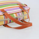 BURBERRY Blue Label Hand Bag Canvas Multicolor Silver Auth 155294-7