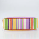 BURBERRY Blue Label Hand Bag Canvas Multicolor Silver Auth 155294-5