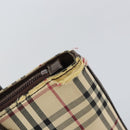 BURBERRY Nova Check Tote Bag Canvas Beige Gold Auth 155295-10