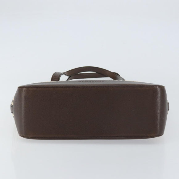 BURBERRY Nova Check Tote Bag Canvas Beige Gold Auth 155295