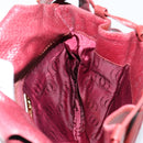 CARTIER Shoulder Bag Leather Bordeaux Gold Auth 155296-19