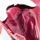 CARTIER Shoulder Bag Leather Bordeaux Gold Auth 155296-20