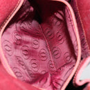 CARTIER Shoulder Bag Leather Bordeaux Gold Auth 155296-22