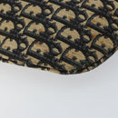 Christian Dior Trotter Canvas Shoulder Bag Navy Gold Auth 155297-11