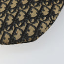 Christian Dior Trotter Canvas Shoulder Bag Navy Gold Auth 155297-12