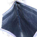 Christian Dior Trotter Canvas Shoulder Bag Navy Gold Auth 155297-18