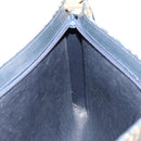 Christian Dior Trotter Canvas Shoulder Bag Navy Gold Auth 155298-16
