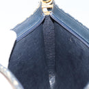 Christian Dior Trotter Canvas Shoulder Bag Navy Gold Auth 155298-17