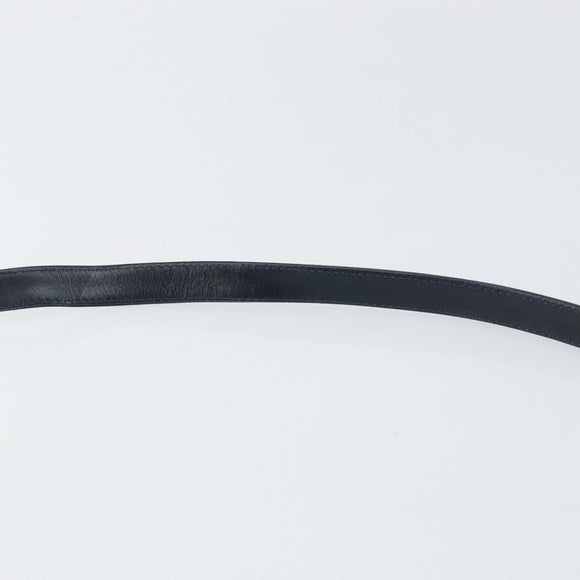 Christian Dior Trotter Canvas Shoulder Bag Navy Gold Auth 155298