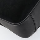 GUCCI Bamboo Hand Bag Suede 2way Black Gold 001 2404 1638 Auth 155302-16