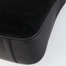 GUCCI Bamboo Hand Bag Suede 2way Black Gold 001 2404 1638 Auth 155302-17