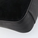 GUCCI Bamboo Hand Bag Suede 2way Black Gold 001 2404 1638 Auth 155302-18