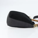 GUCCI Bamboo Hand Bag Suede 2way Black Gold 001 2404 1638 Auth 155302-3