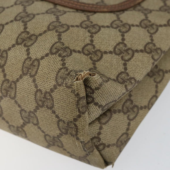 GUCCI GG Supreme Web Sherry Line Tote Bag PVC Beige Red 40 02 003 Auth 155303