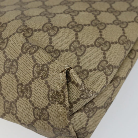 GUCCI GG Supreme Web Sherry Line Tote Bag PVC Beige Red 40 02 003 Auth 155303