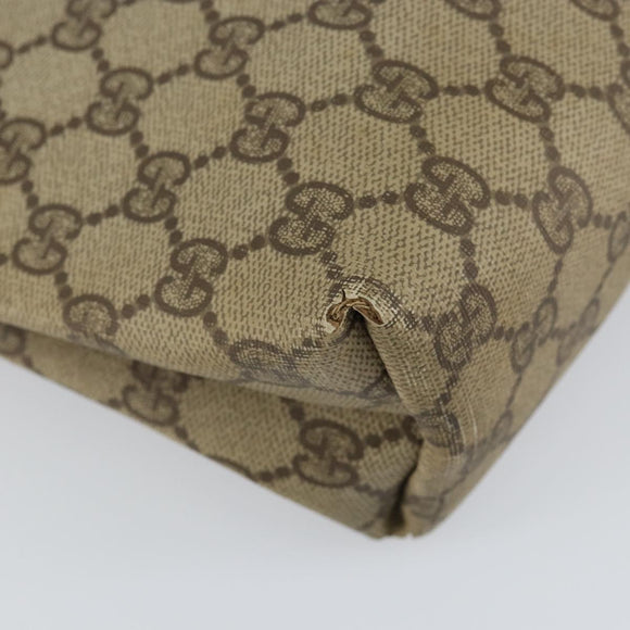 GUCCI GG Supreme Web Sherry Line Tote Bag PVC Beige Red 40 02 003 Auth 155303