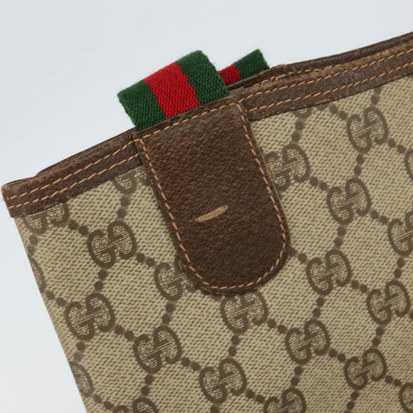 GUCCI GG Supreme Web Sherry Line Tote Bag PVC Beige Red 40 02 003 Auth 155303