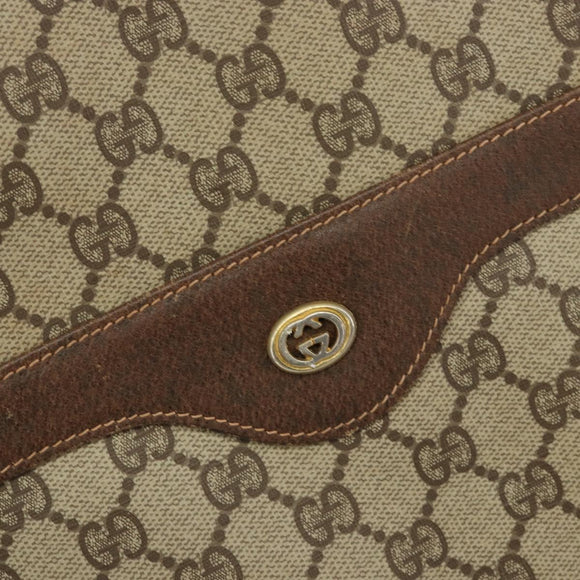 GUCCI GG Supreme Web Sherry Line Tote Bag PVC Beige Red 40 02 003 Auth 155303