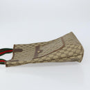 GUCCI GG Supreme Web Sherry Line Tote Bag PVC Beige Red 40 02 003 Auth 155303-4
