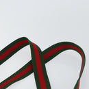 GUCCI GG Supreme Web Sherry Line Tote Bag PVC Beige Red 40 02 003 Auth 155303-8