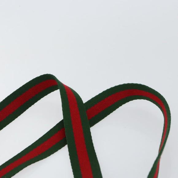 GUCCI GG Supreme Web Sherry Line Tote Bag PVC Beige Red 40 02 003 Auth 155303