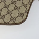 GUCCI GG Supreme Web Sherry Line Bag PVC Beige Gold 904 02 047 Auth 155304-12