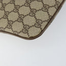 GUCCI GG Supreme Web Sherry Line Bag PVC Beige Gold 904 02 047 Auth 155304-13