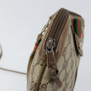 GUCCI GG Supreme Web Sherry Line Bag PVC Beige Gold 904 02 047 Auth 155304-15