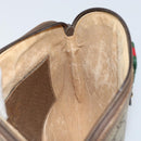 GUCCI GG Supreme Web Sherry Line Bag PVC Beige Gold 904 02 047 Auth 155304-18