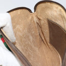 GUCCI GG Supreme Web Sherry Line Bag PVC Beige Gold 904 02 047 Auth 155304-19