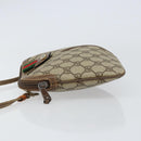 GUCCI GG Supreme Web Sherry Line Bag PVC Beige Gold 904 02 047 Auth 155304-5