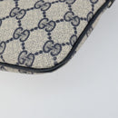 GUCCI GG Supreme Sherry Line Shoulder Bag PVC Navy Gold 904 02 047 Auth 155305-10