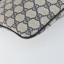 GUCCI GG Supreme Sherry Line Shoulder Bag PVC Navy Gold 904 02 047 Auth 155305-13