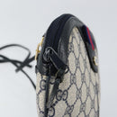 GUCCI GG Supreme Sherry Line Shoulder Bag PVC Navy Gold 904 02 047 Auth 155305-15