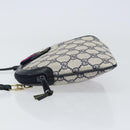 GUCCI GG Supreme Sherry Line Shoulder Bag PVC Navy Gold 904 02 047 Auth 155305-5